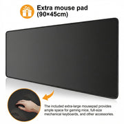 farexon 63x55 Inch L Shaped Standing Desk with Outlets, Electric Adjustable Height Stand Up Desk, Corner sit Stand Desk with Mouse Pad, Hook, Home Office Writing Gaming Computer Workstation,Brown