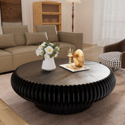 Round Fluted Drum Coffee Table