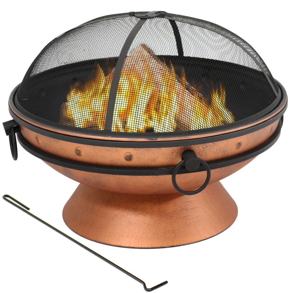 Copper Wood-Burning Fire Pit