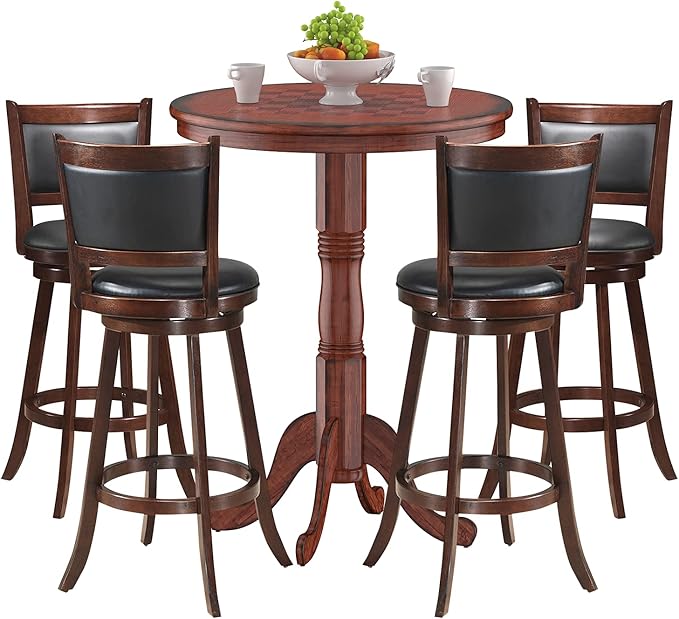 Round Bar Table & Swivel Stool Set