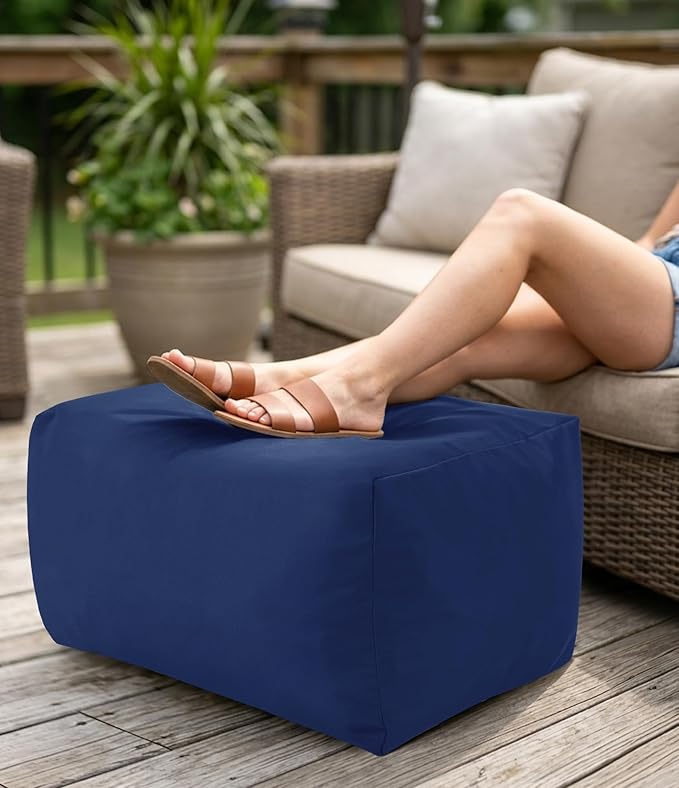Outdoor Bean Bag Ottoman Foot Rest