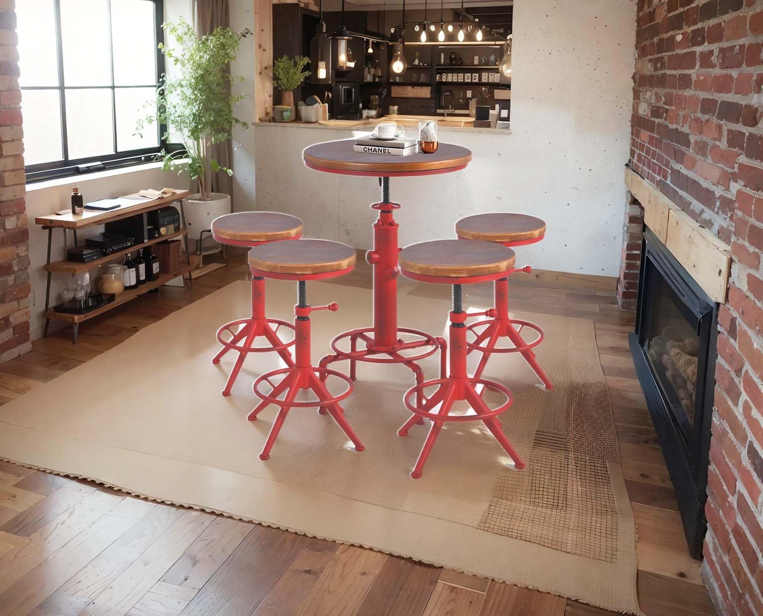 Adjustable Industrial Bar Table