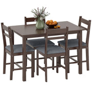 5-Piece Farmhouse Dining Table Set for 4