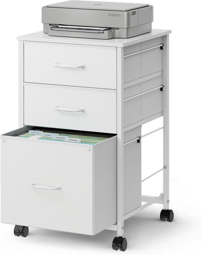 3-Drawer Rolling File Cabinet