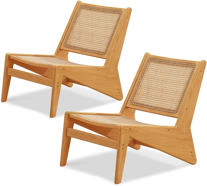 Mid-Century Rattan Accent Chair