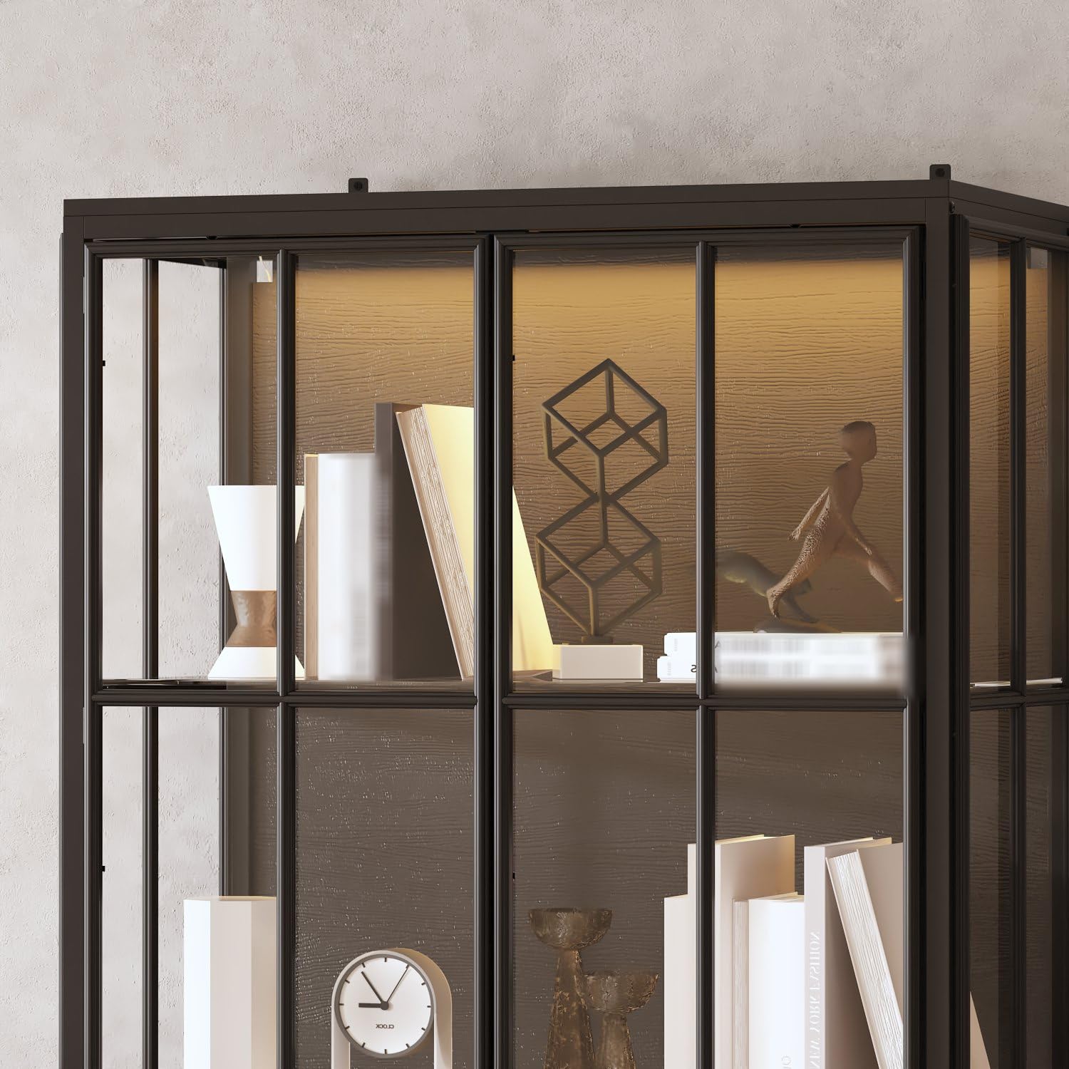 Glass Display Cabinet with LED Lighting