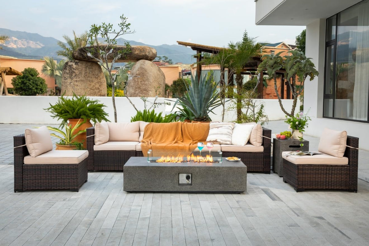 Rectangular Fire Pit Table