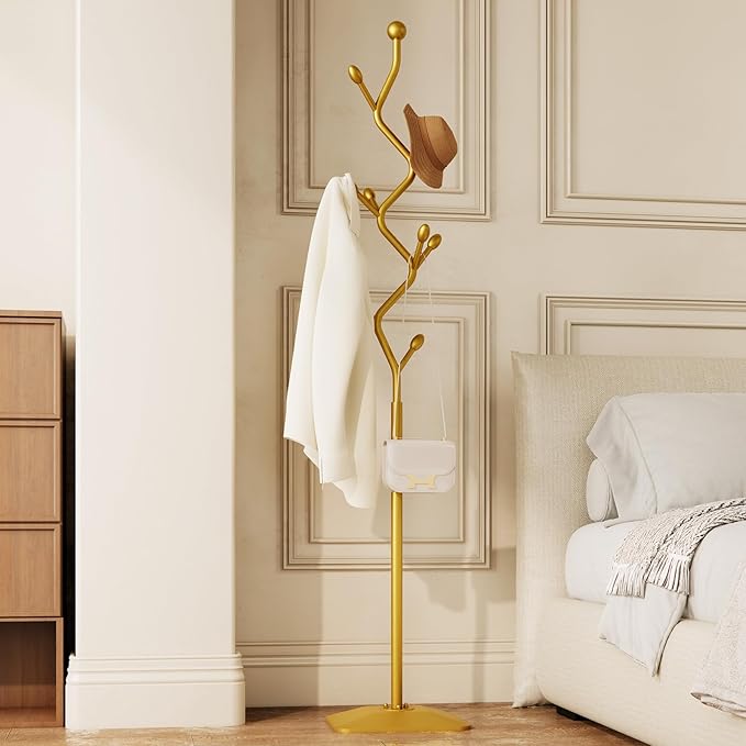 Tree-Shaped Coat Rack Stand with 8 Hooks