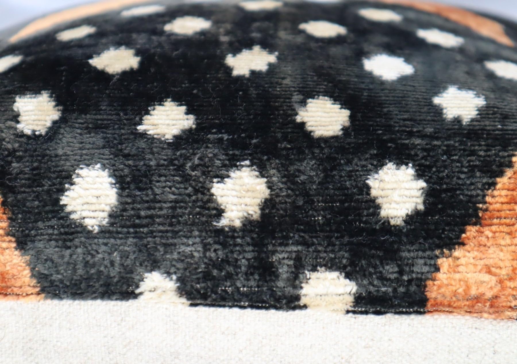 Handmade Velvet Throw Pillow with Down Insert