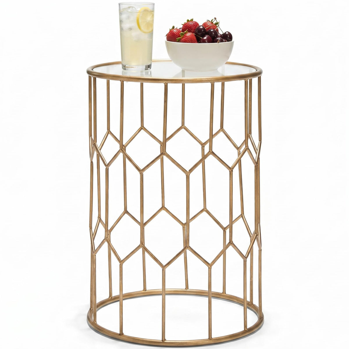 Round Glass Side Table