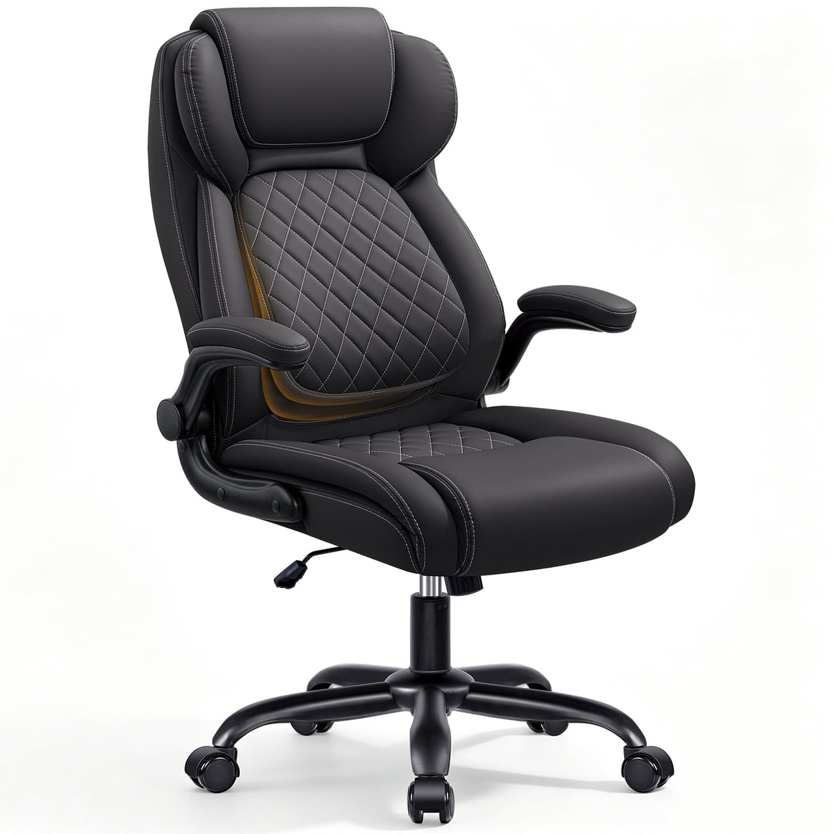 Ergonomic Office Chair, Big and Tall Leather Desk Chair with Lumbar Support