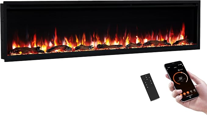 Linear Electric Fireplace – Wall Mount & Recessed