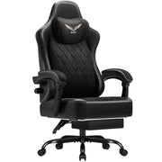 Big & Tall Wingless Gaming Chair with Lumbar Support & Footrest