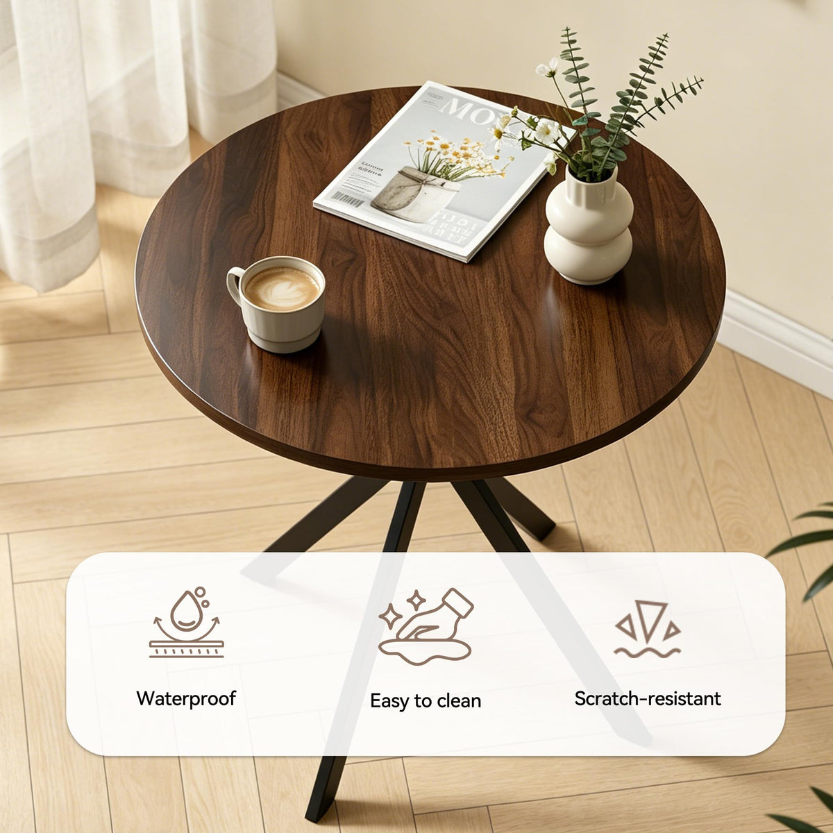 Round Dining Table Set for 2
