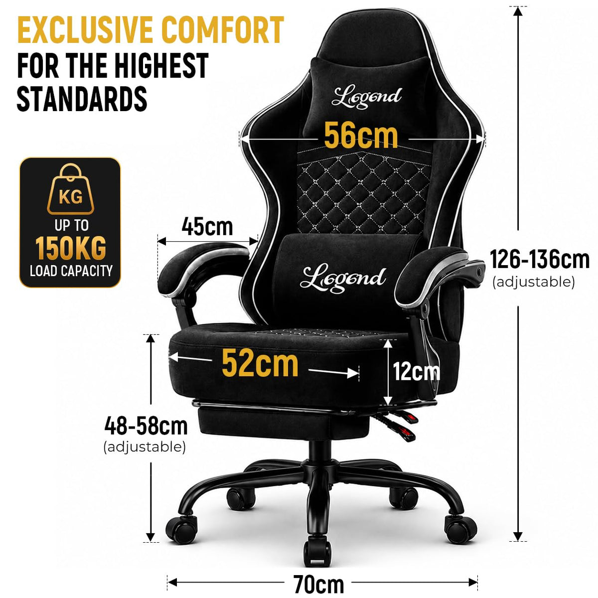 Gaming Chair for Adults with Footrest, Upgraded Ergonomic Chair, 330 lb