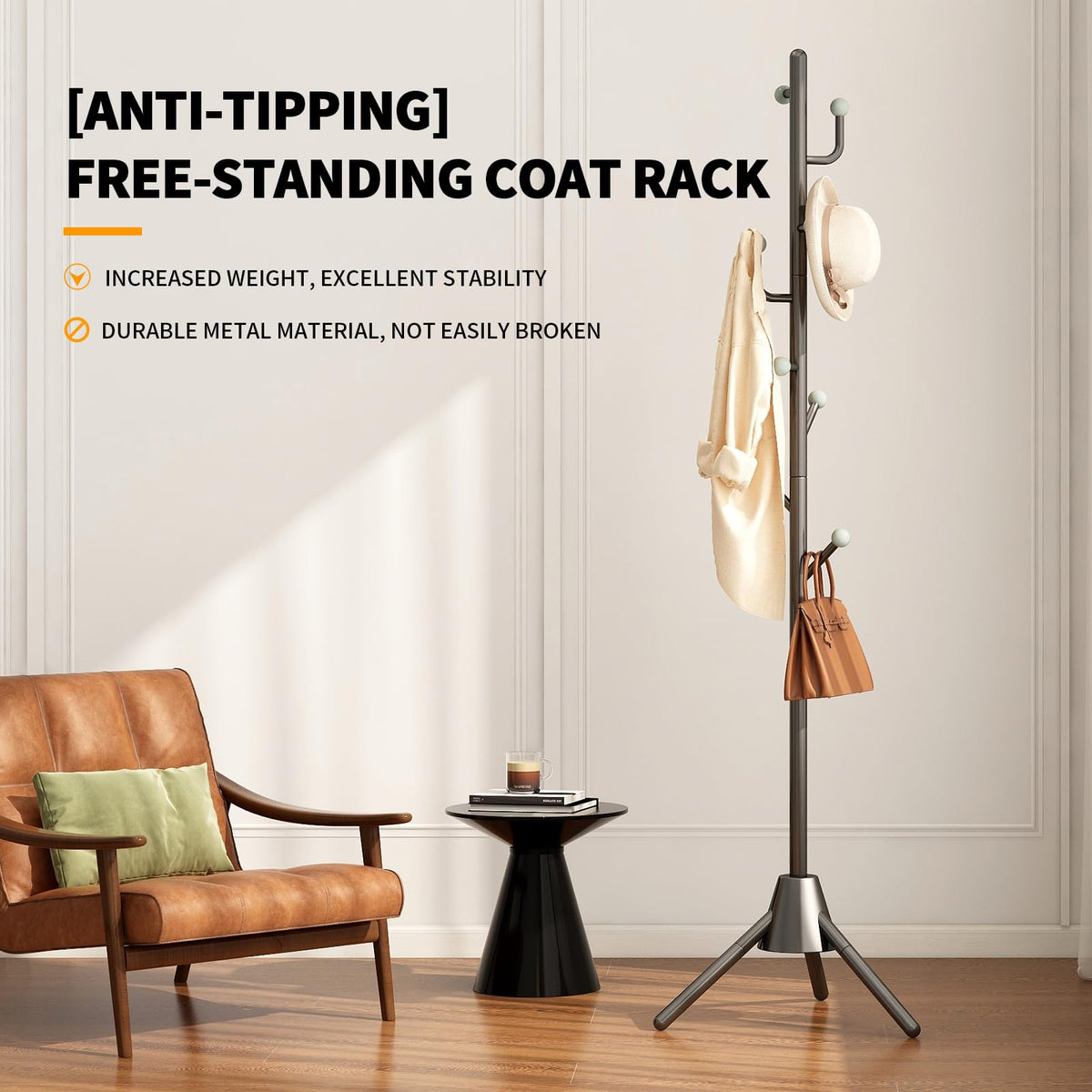 Adjustable Metal Coat Rack