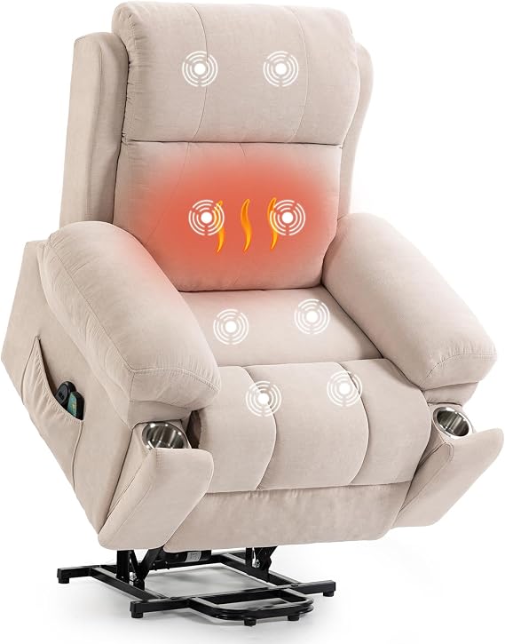 Power Lift Recliner Chair with Massage & Lumbar Heat