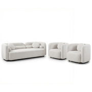 Modular Boucle Sofa Set with Pillows