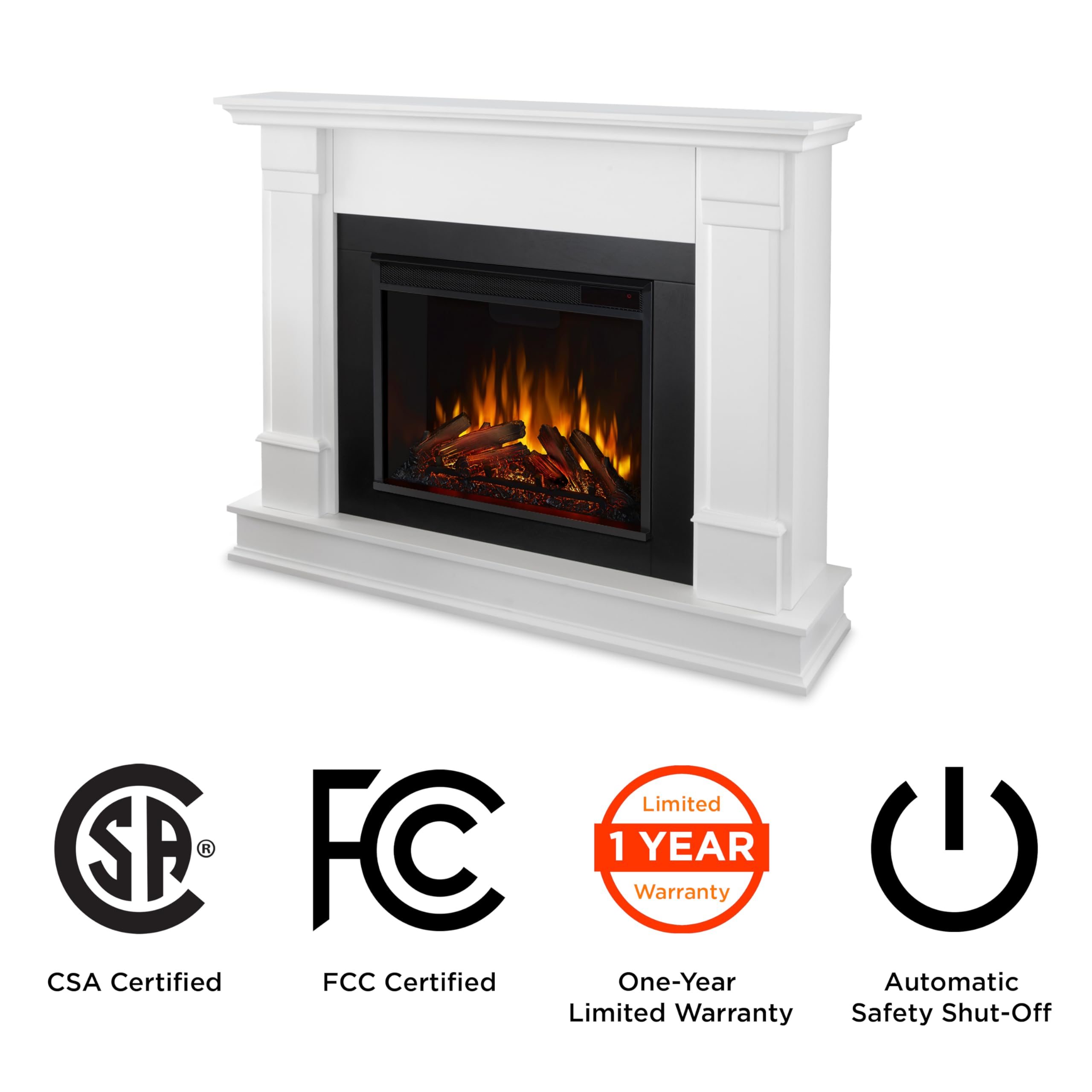 Electric Fireplace with Mantel