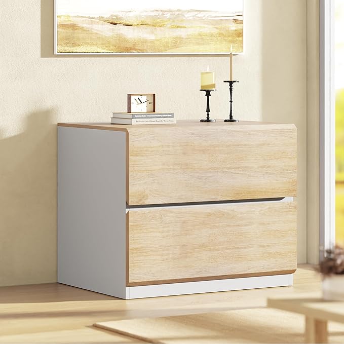 2-Drawer Lateral Wood File Cabinet with Anti-Tilt Mechanism