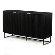 Black Fluted Sideboard Cabinet