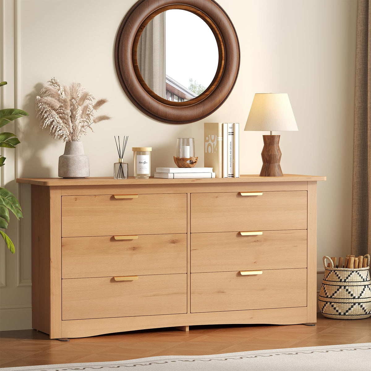 6-Drawer Wood Storage Cabinet