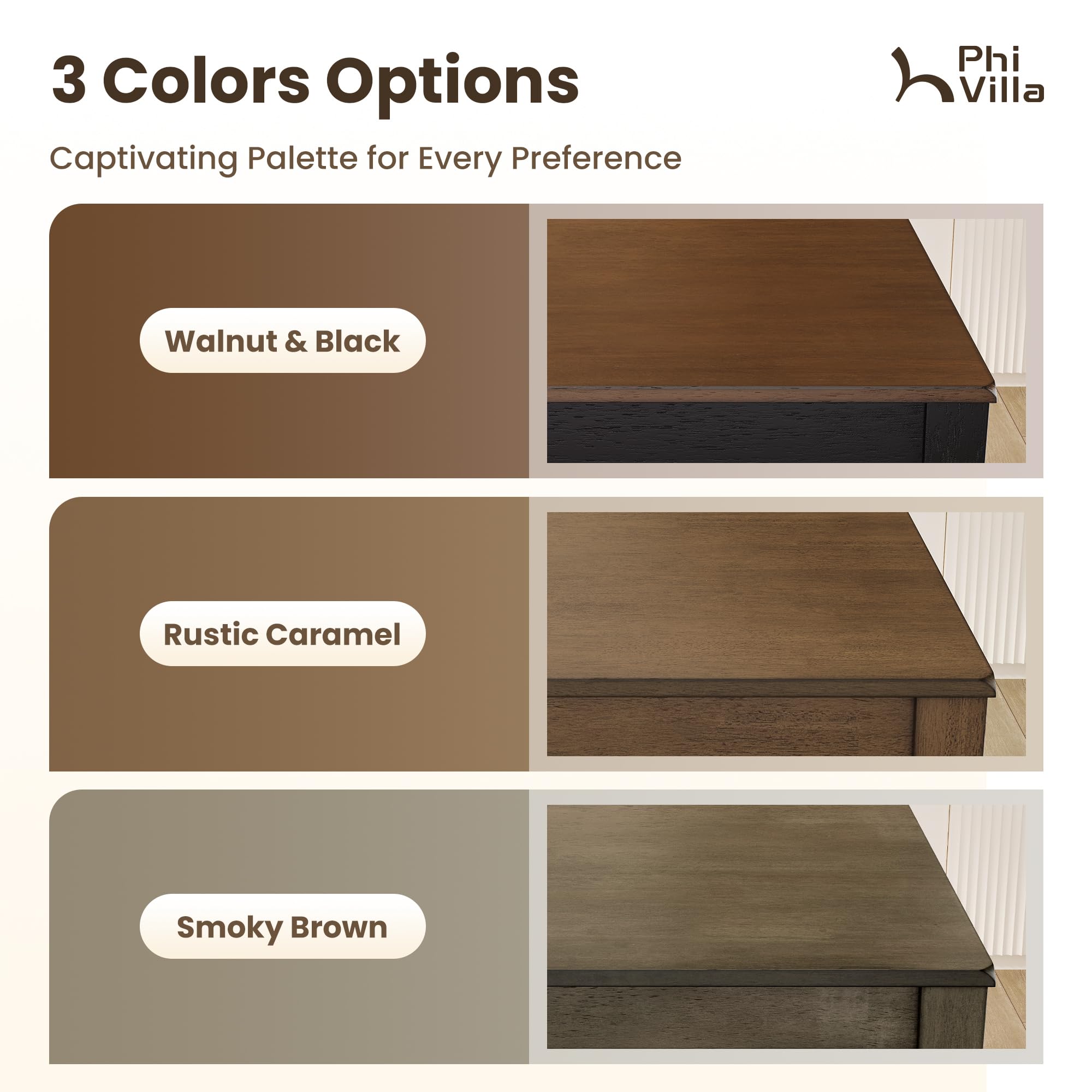 Counter Height Farmhouse Dining Table Set for 4