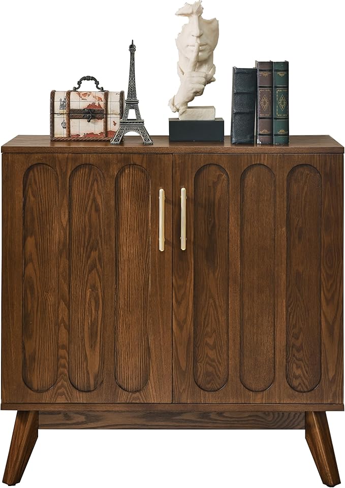 Rattan Sliding Door Sideboard Buffet Cabinet