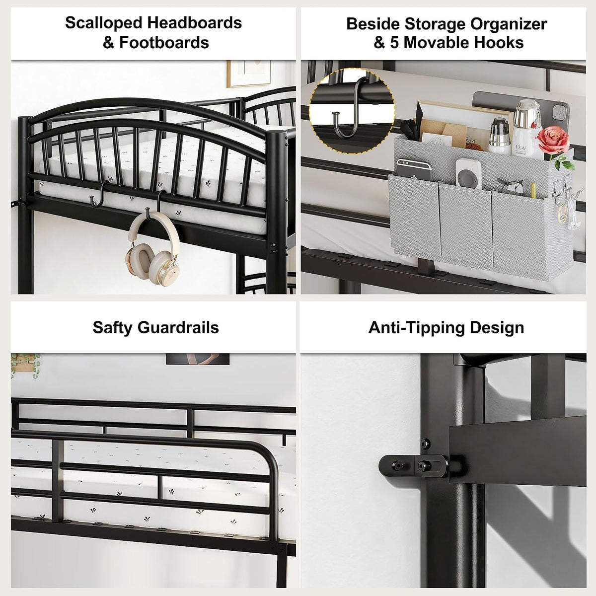 Twin Over Twin Metal Bunk Bed