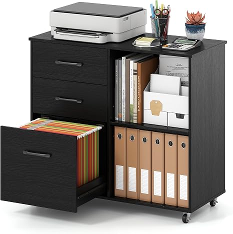 3-Drawer Mobile Filing Cabinet