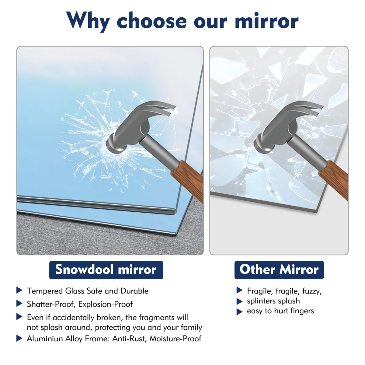 Snowdool Gym Mirror, 79''x35'' 2PCS Mirrors for Home Gym Wall Large, Full Body Mirror for Yoga, Garage, Dance Studio, Anti-Rust, Tempered Glass,Frameless Rectangle Wall-Mounted Workout Mirrors