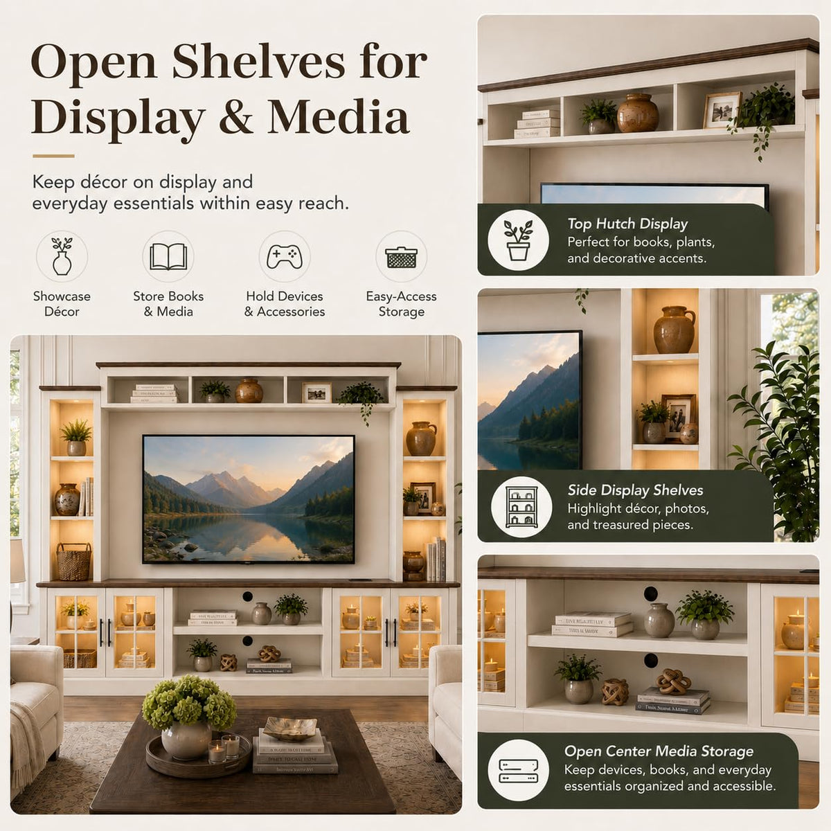 Farmhouse Fireplace Entertainment Center
