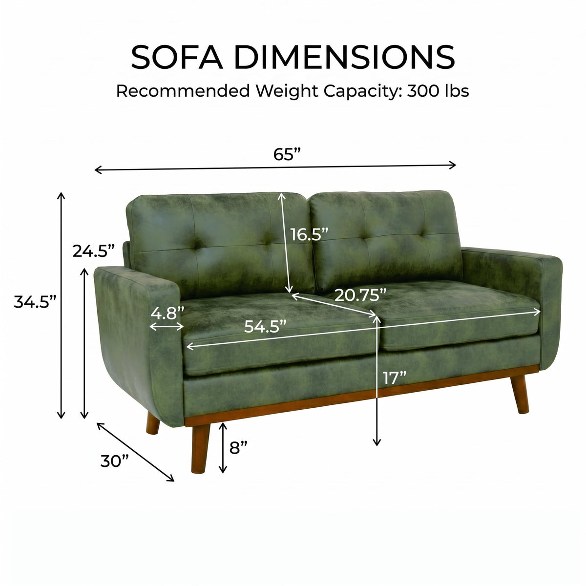 Modern Tufted Loveseat