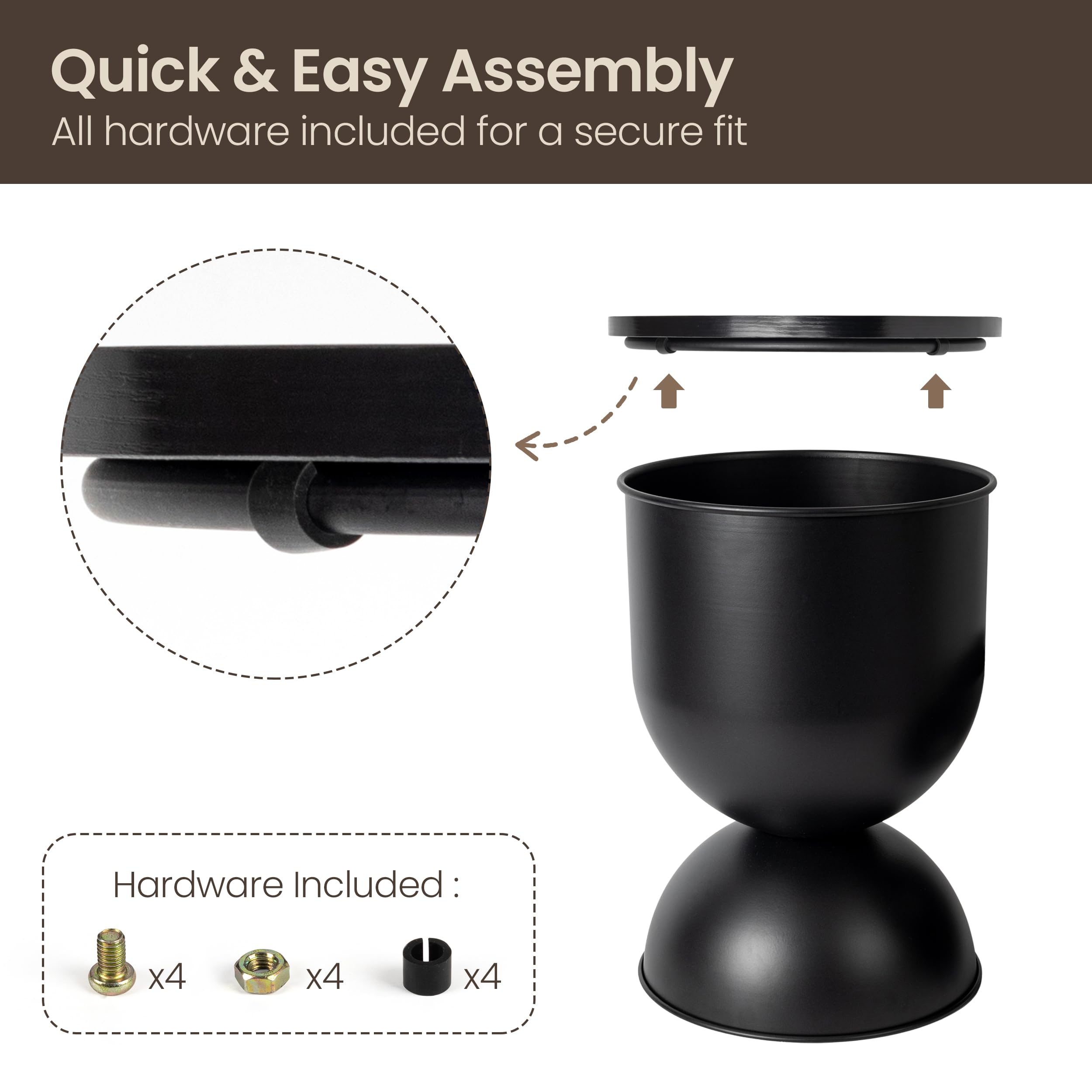 Double-Sided Drum Storage Side Table