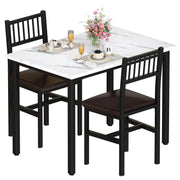 White 3-Piece Dining Table Set
