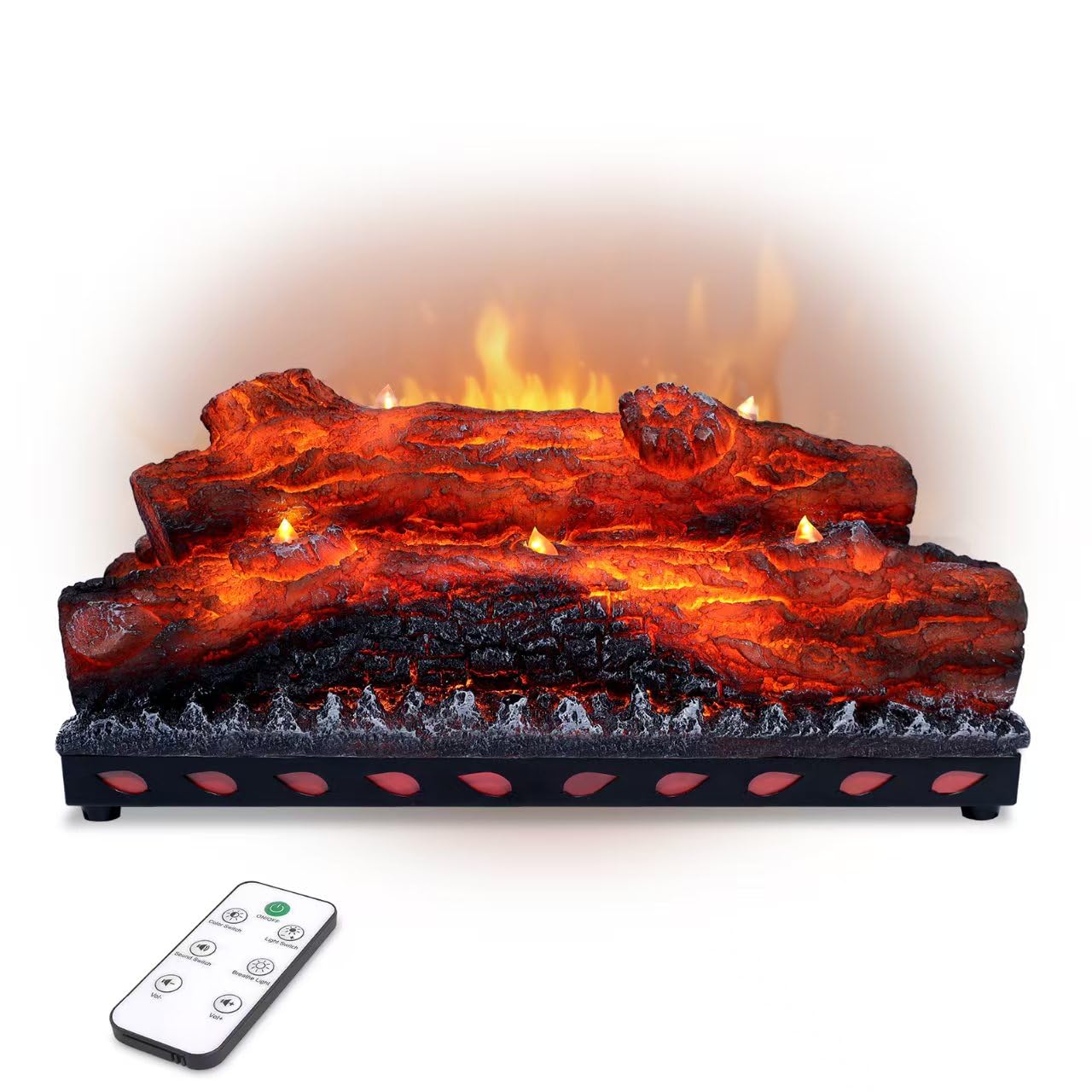 Electric Fireplace Logs with Realistic Flame Effect