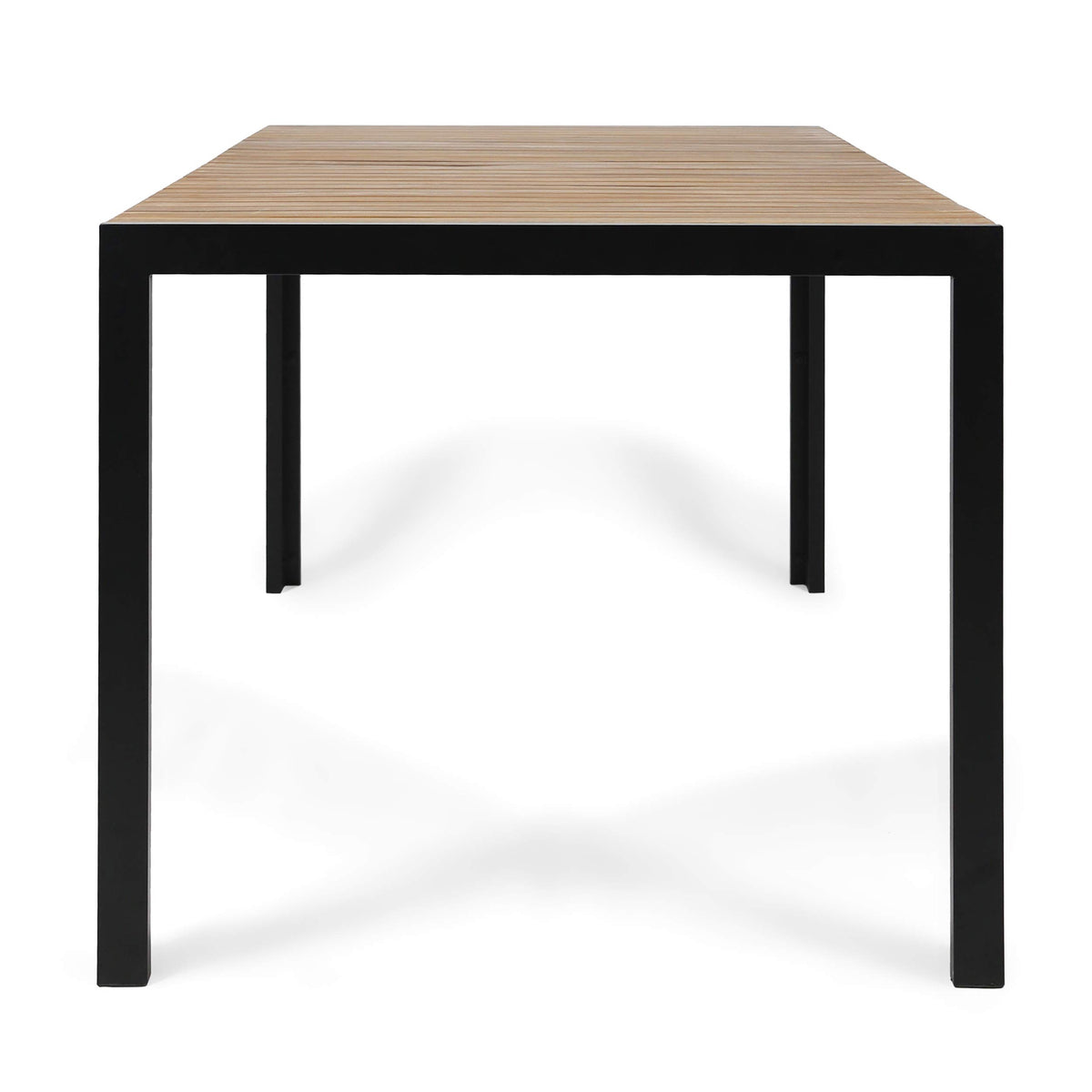 Christopher Knight Home Dining Table, Teak Finish + Black