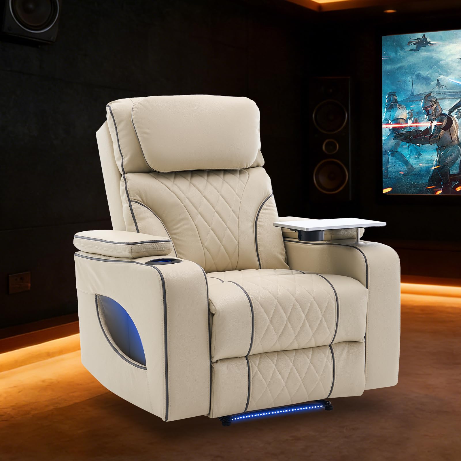 Power Recliner Chair with Massage, Heat & Cooling Cup Holder