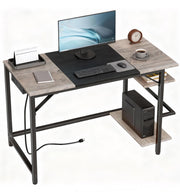 Compact Computer Desk with Charging Station