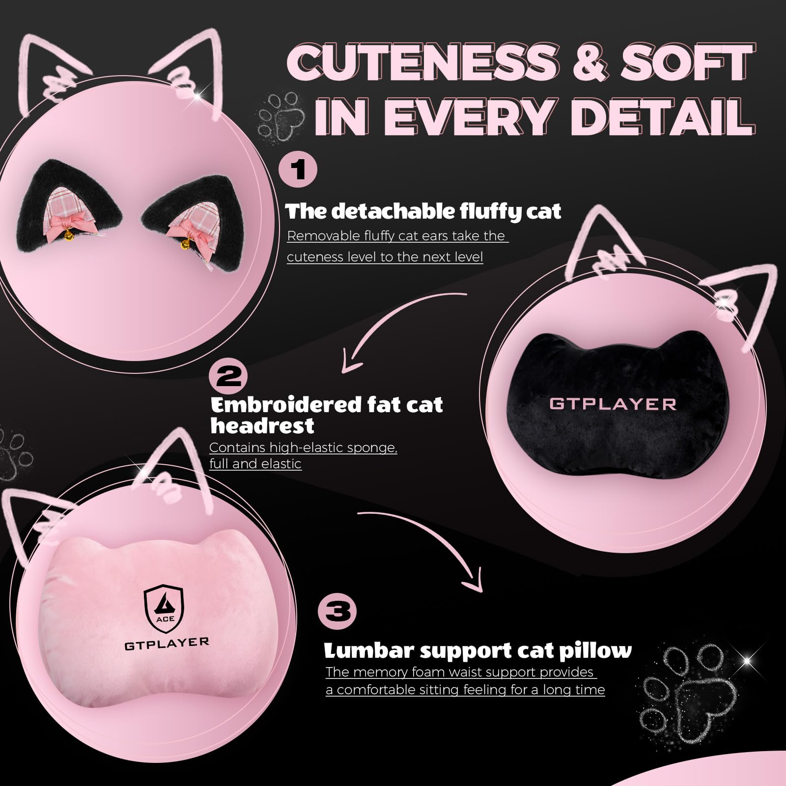 Cat Ear Velvet Gaming Chair