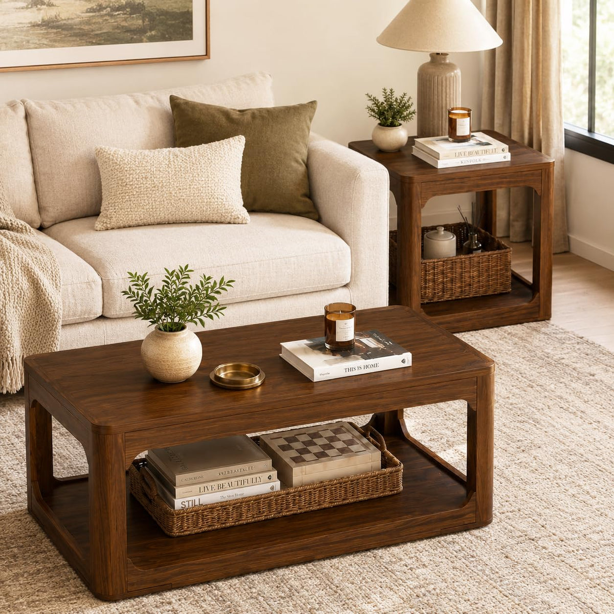 3-Piece Rounded Storage Table Set