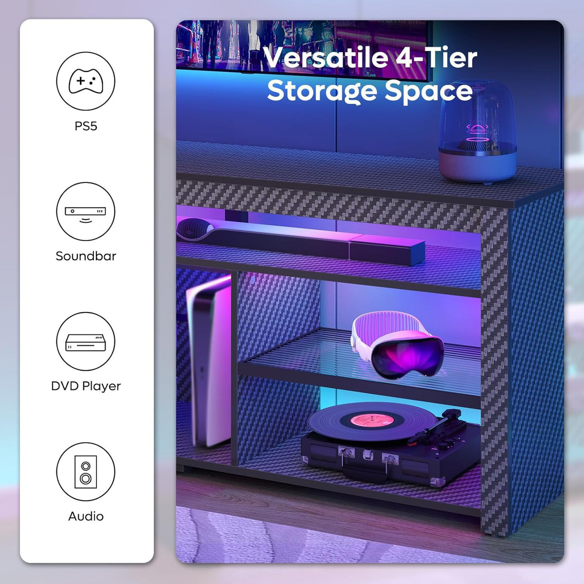 LED TV Stand with Storage