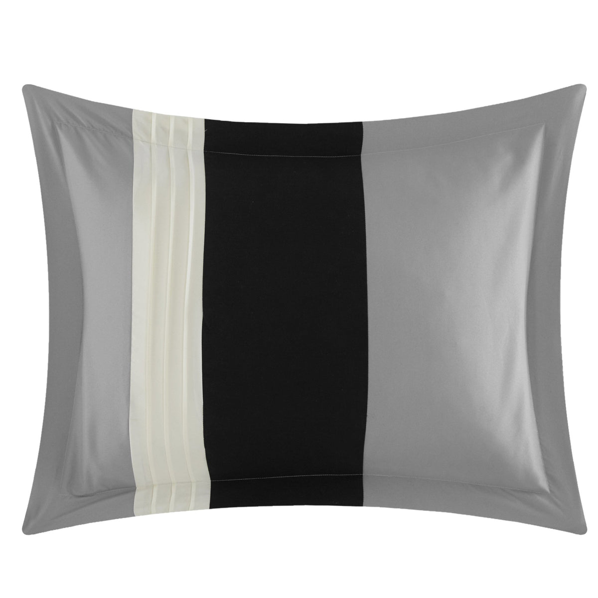Chic Home Beige Bed in a Bag Comforter Set, King Size (10 Pieces), Ayelet - Color Block Stripes Premium Microfiber Bedding - Comforter, Flat & Fitted Sheets, Shams, Pillowcases & Decorative Pillows