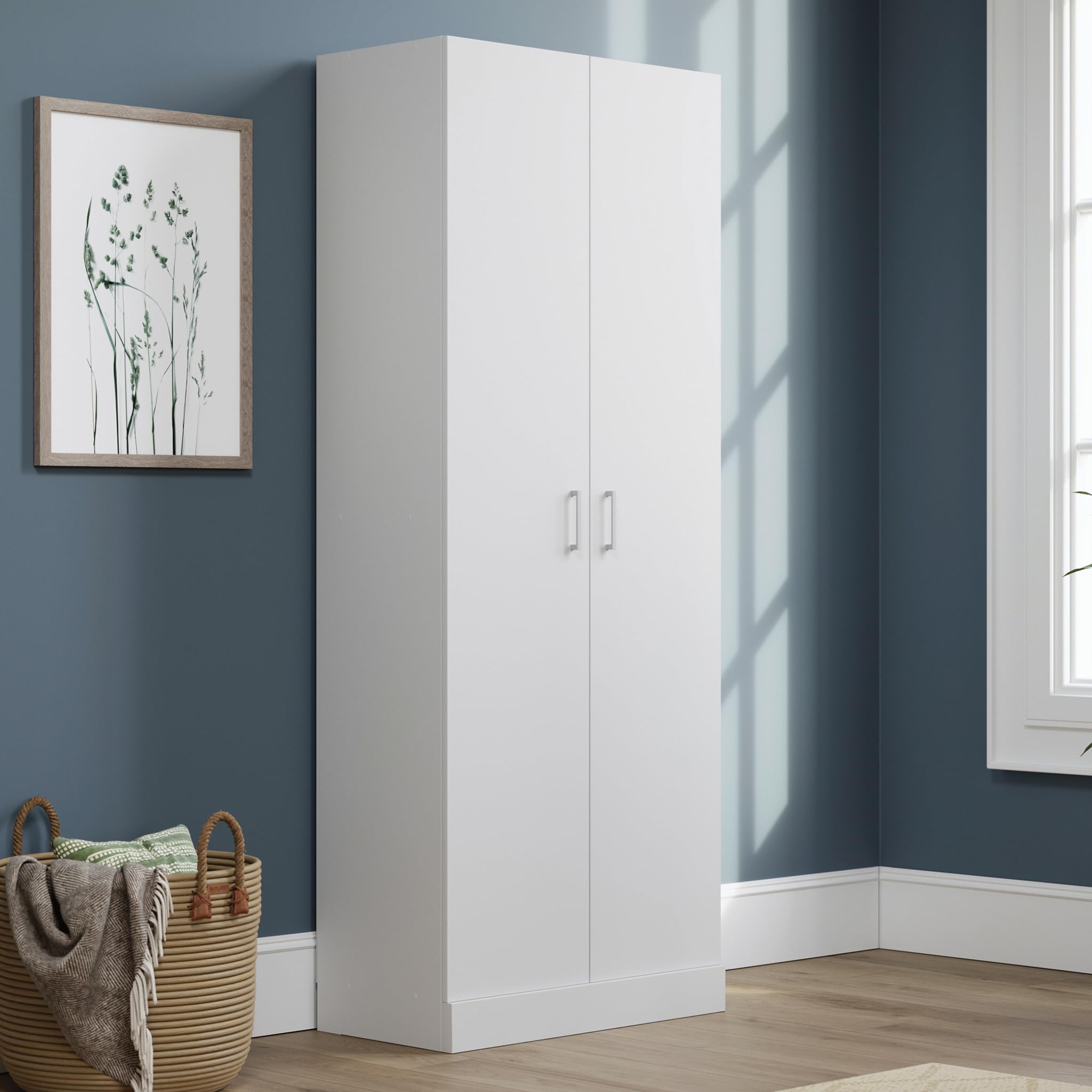 Sauder Storage Cabinet, White Finish