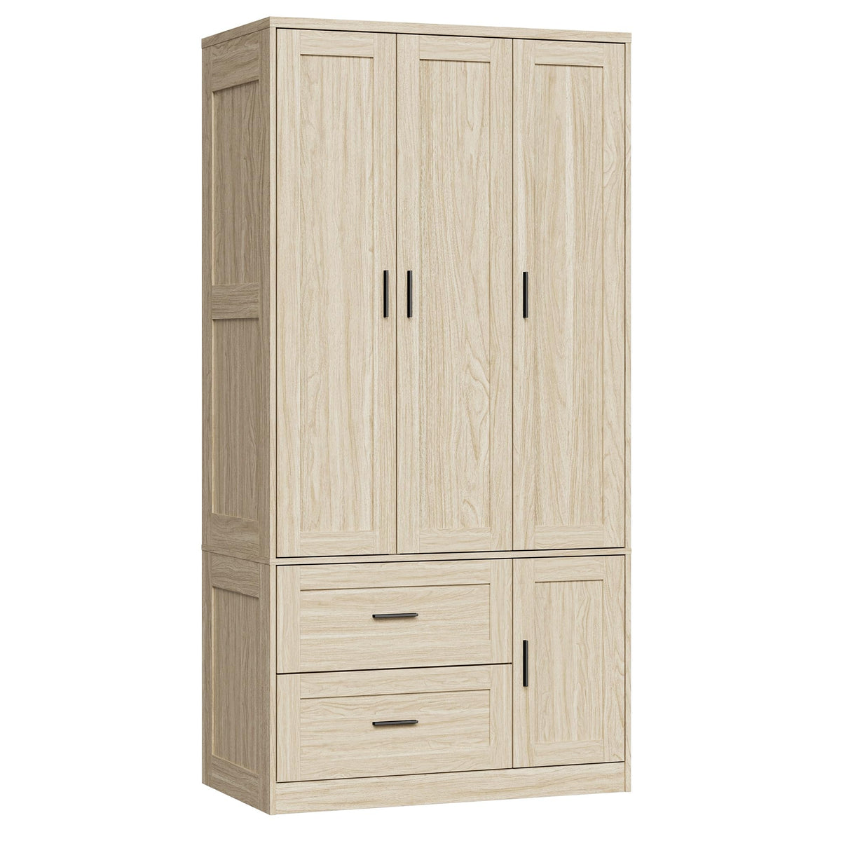 Light Oak Wardrobe with Drawers