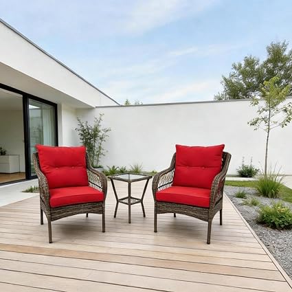 3-Piece Outdoor Rattan Patio Set