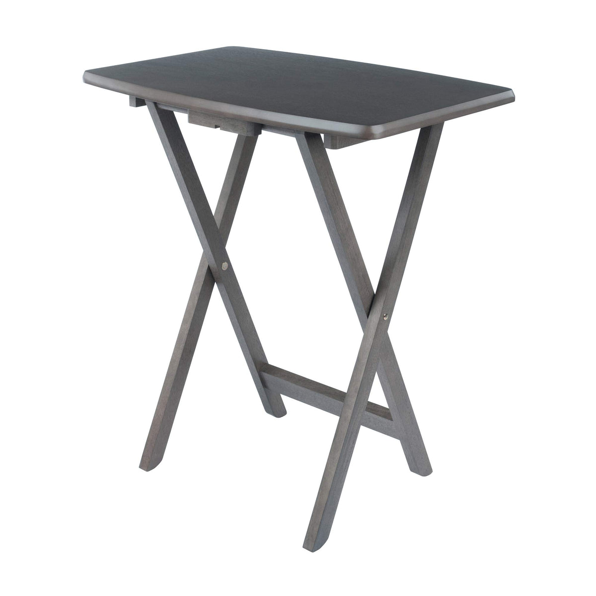 Winsome Dylan Set of 4 Oversized Foldable Snack Tables with Storage Rack
