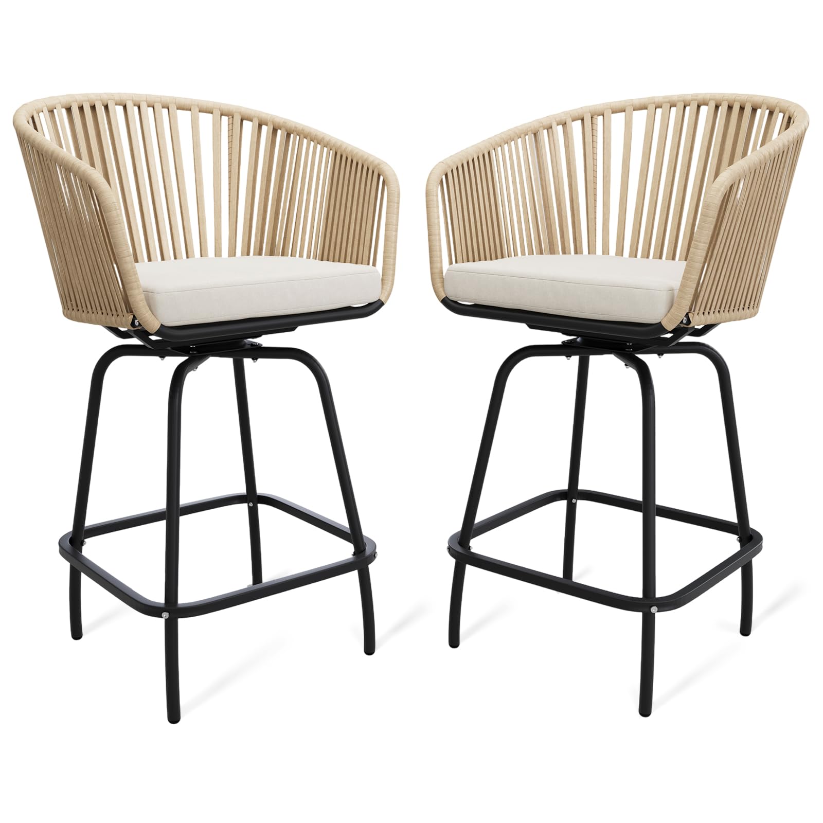 Outdoor Swivel Bar Stools Set of 2