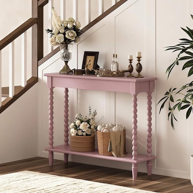 Green Bobbin Console Table