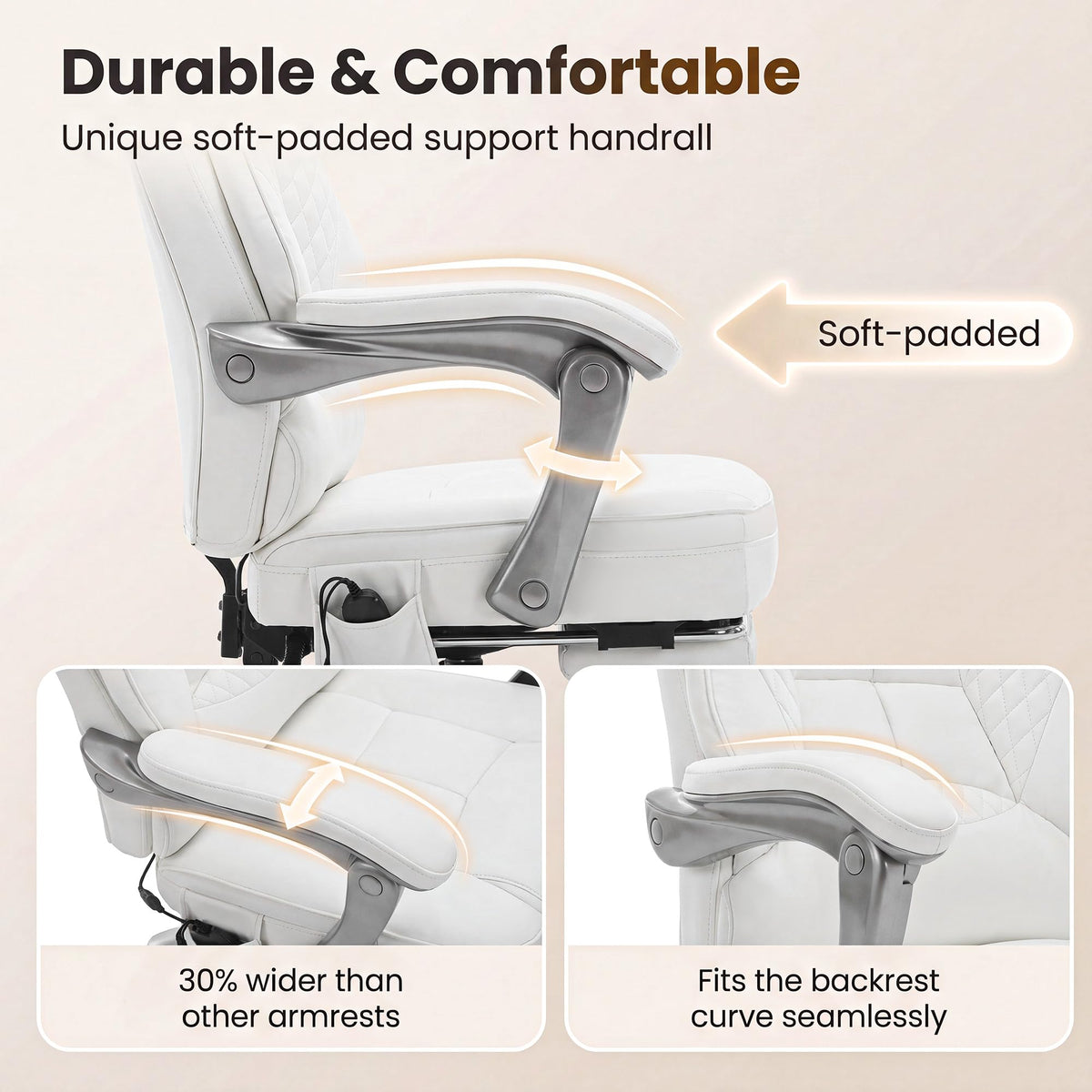 COLAMY Big and Tall Massage & Heat Office Chair, Ergonomic Gaming Chair